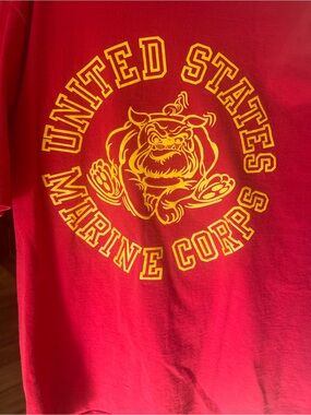 Soffe Red United States Marine Corps Graphic Short Sleeve Tee